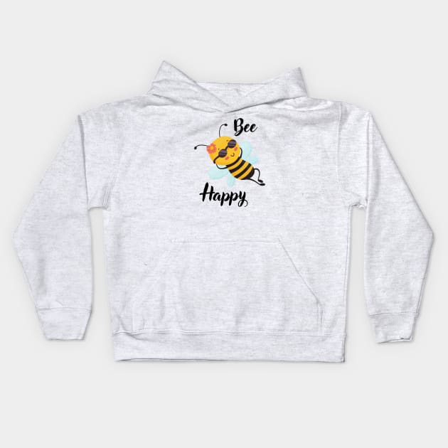 Funny Bee Happy Kids Hoodie by BaliChili